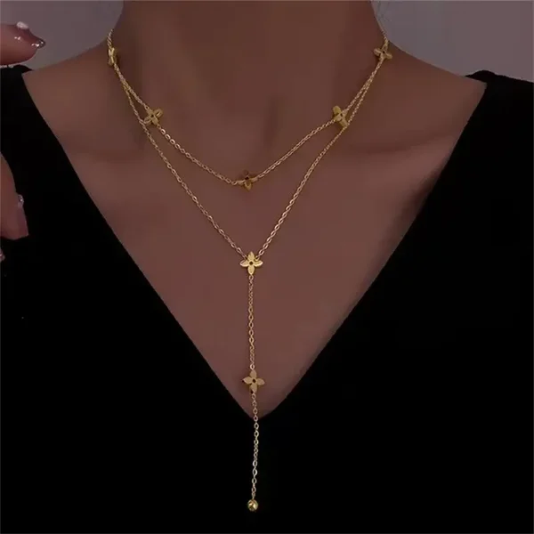 Golden Stars Gold Necklace