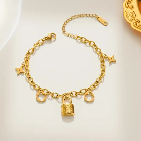 Golden Lock Gold Bracelet