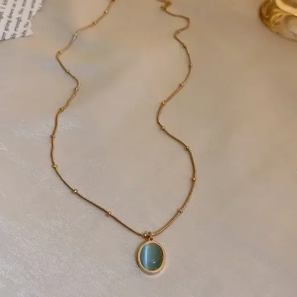 Wine Drop Gold Necklace
