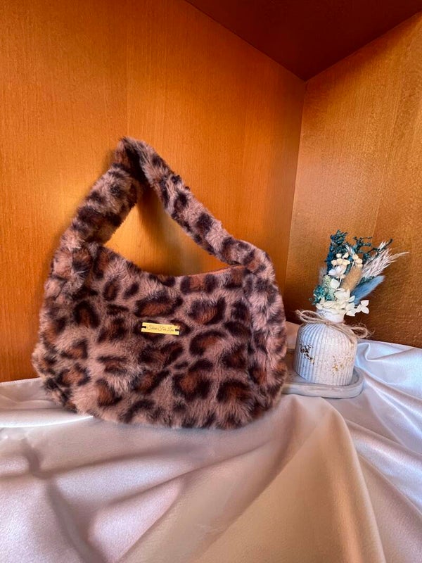 Fluffy Leopard Print Bag