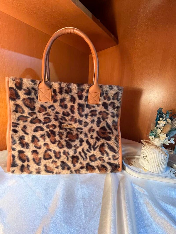 Brown Leopard Print Big Bag