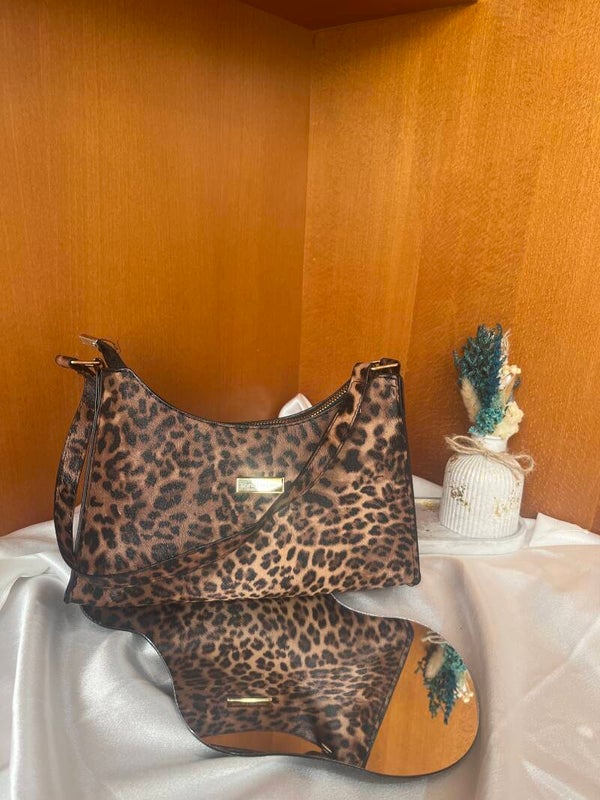 Brown Leopard Print Bag