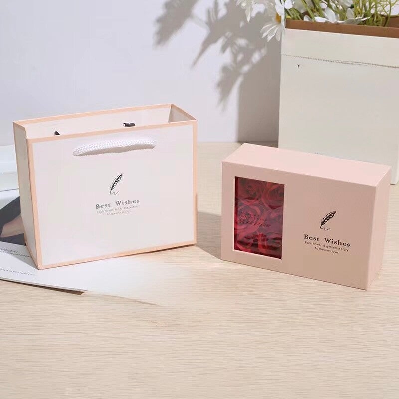 Forever Roses & Best Wishes Pink Box