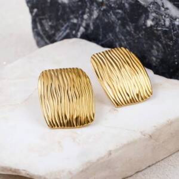 Columns Gold Earrings