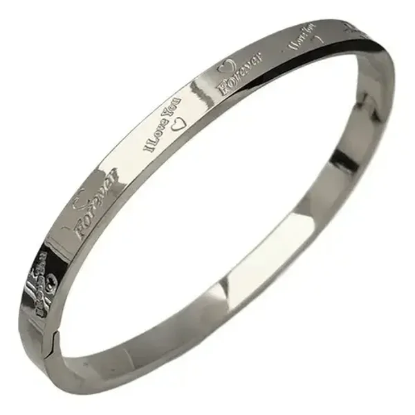 “I Love You Forever” Silver Bracelet
