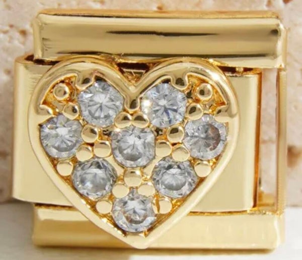 Shiny Heart Gold Charm
