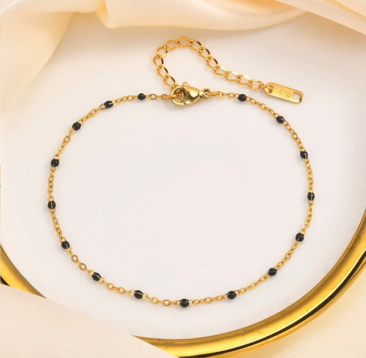 Black Dots Anklet Chain