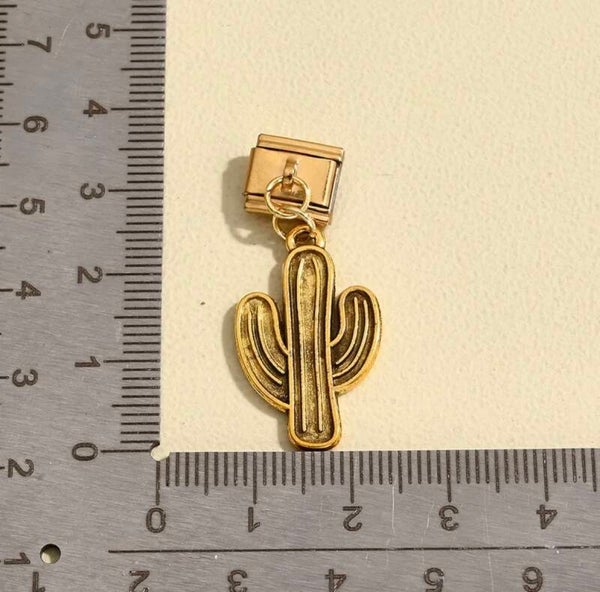 Cactus Gold Charm