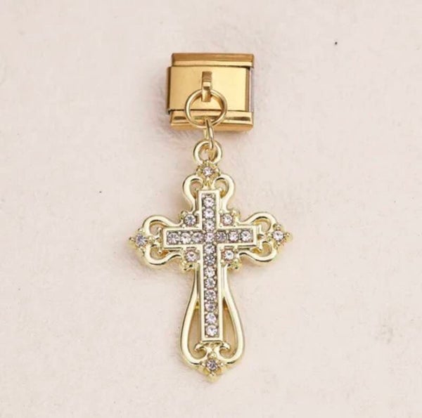 Gold Cross Charm