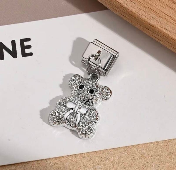Bear Silver Charm