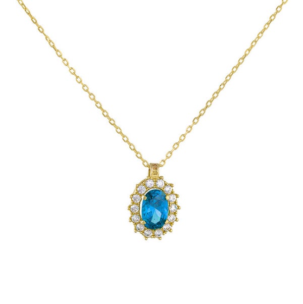 Crownlight Blue Gold Necklace