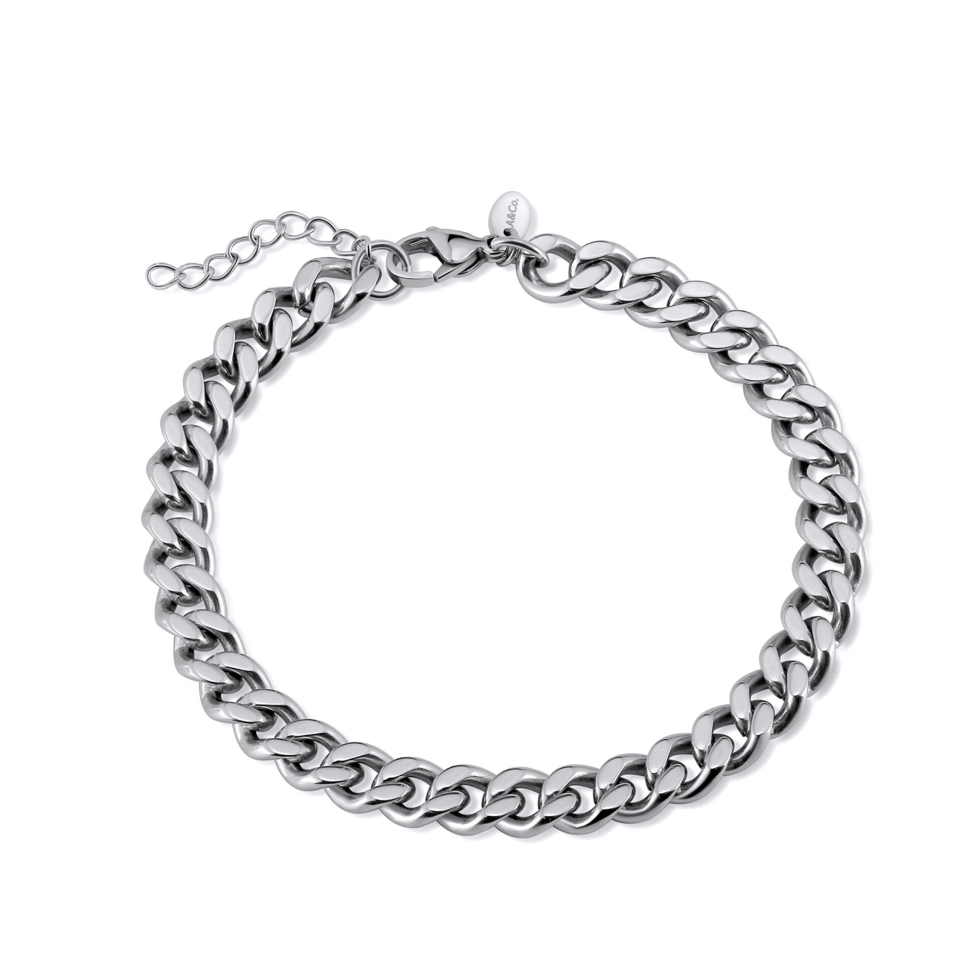Simple Fat Anklet Chain Silver