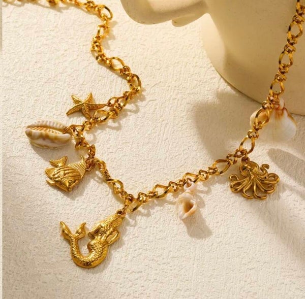 Ocean Tide Gold Necklace