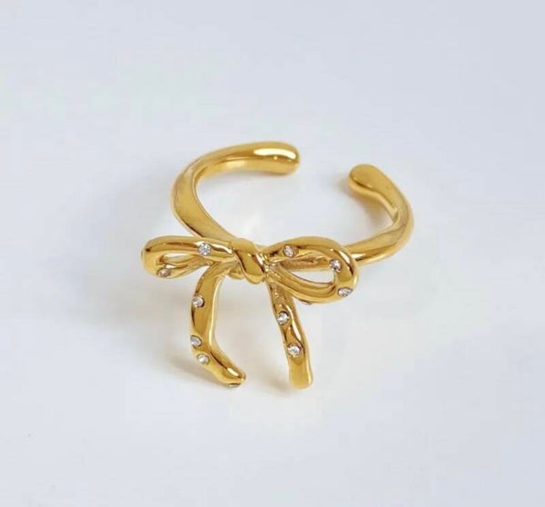 Bow Knot Gold Ring