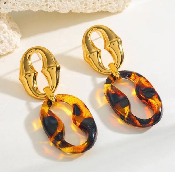 Leopard Duala Gold Earrings