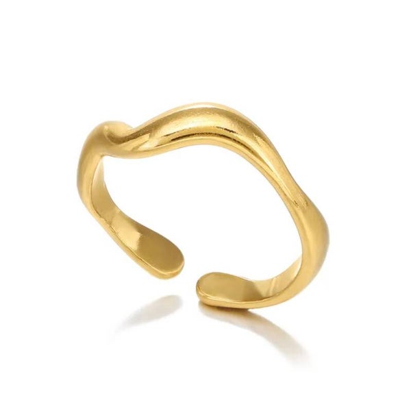 Wave Gold Ring