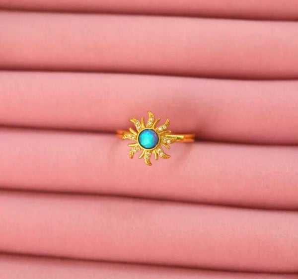 Blue Helios Gold Ring