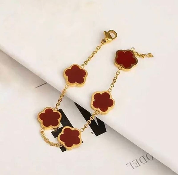 Flower Red Bracelet