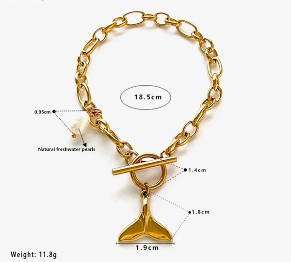 Mermaid Tail Gold Bracelet