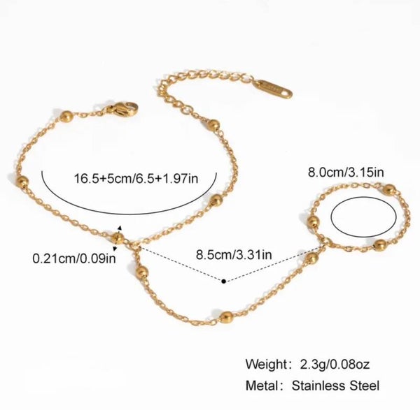 Dots Gold Ring Bracelet
