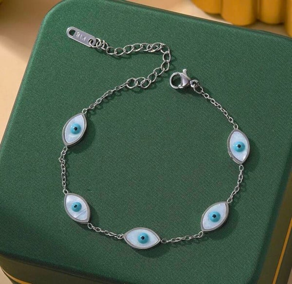 Eyelet Silver Bracelet