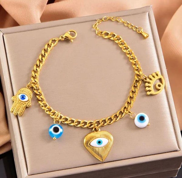 Hamsa Gold Bracelet