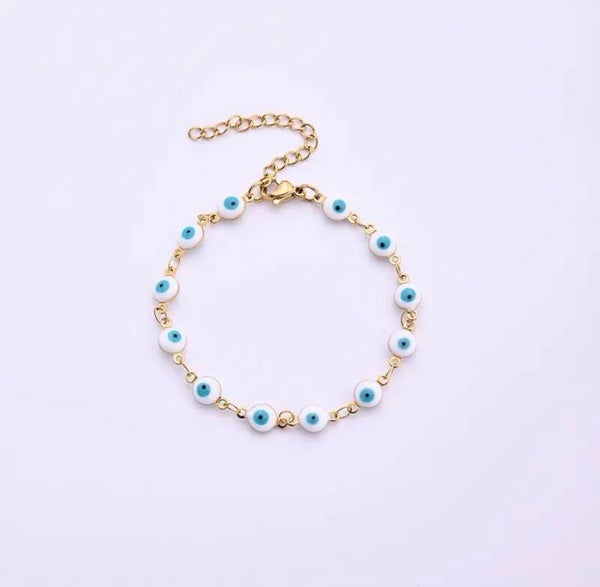 Orbs Eyes Gold Bracelet