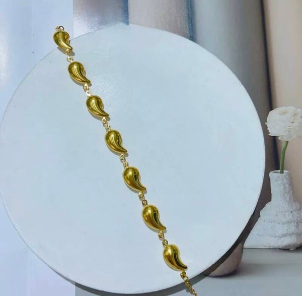 Water Droplets Bracelet Gold
