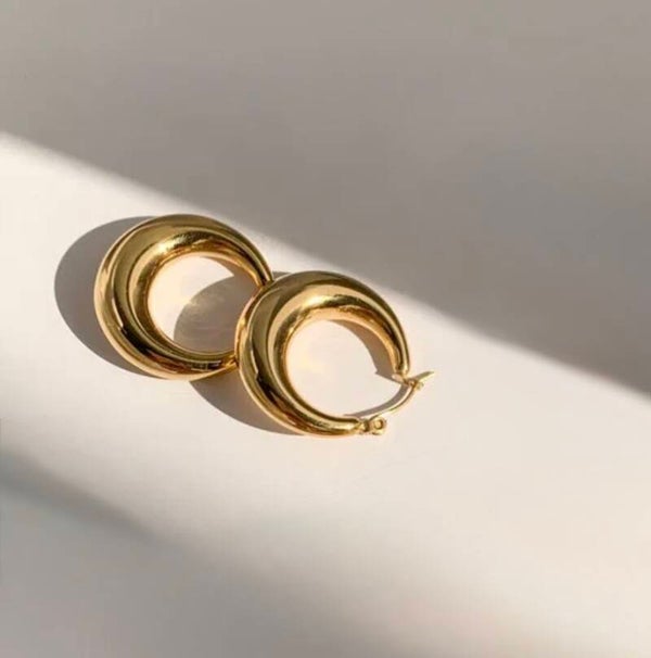 Classic Fat Gold Hoops