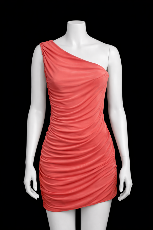 Robe orange asymétrique Missguided