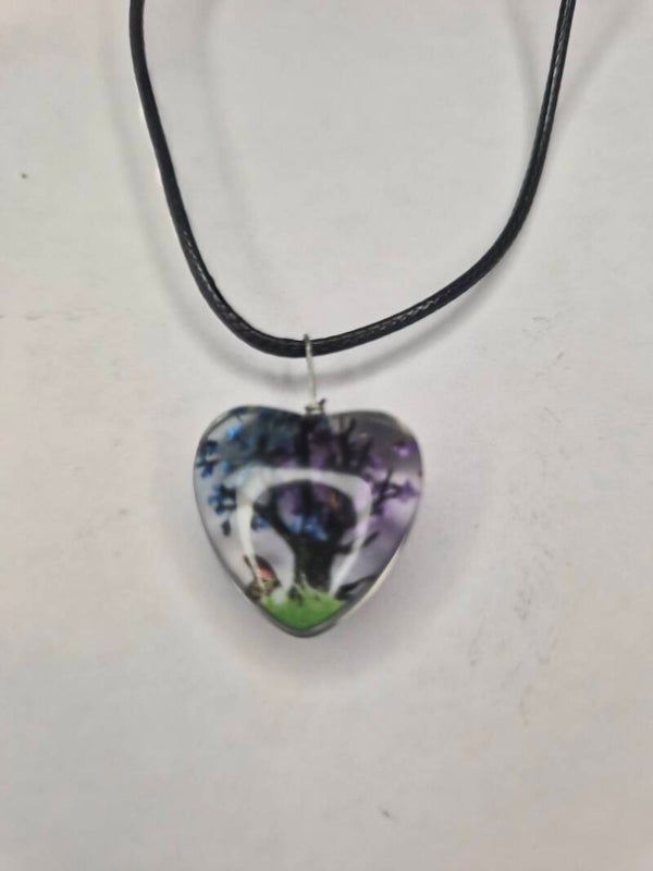 Collier coeur arbre