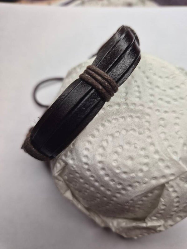 Bracelet marron 2 bandes