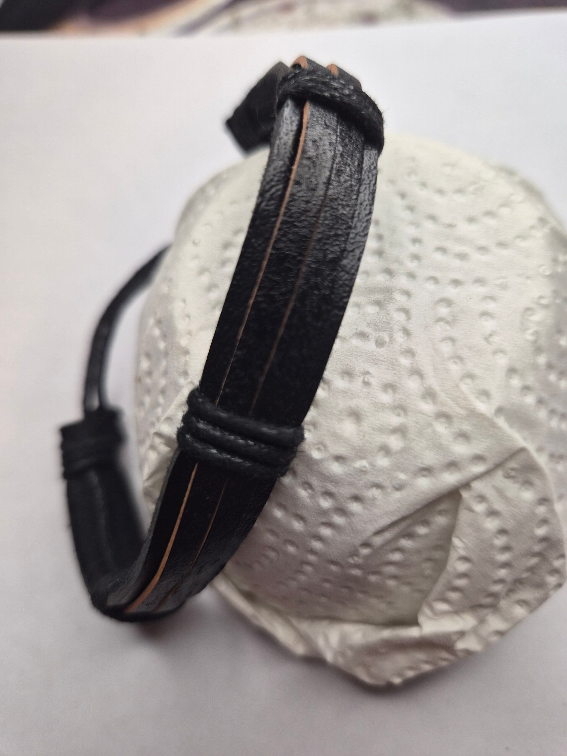 Bracelet noir 2 bandes