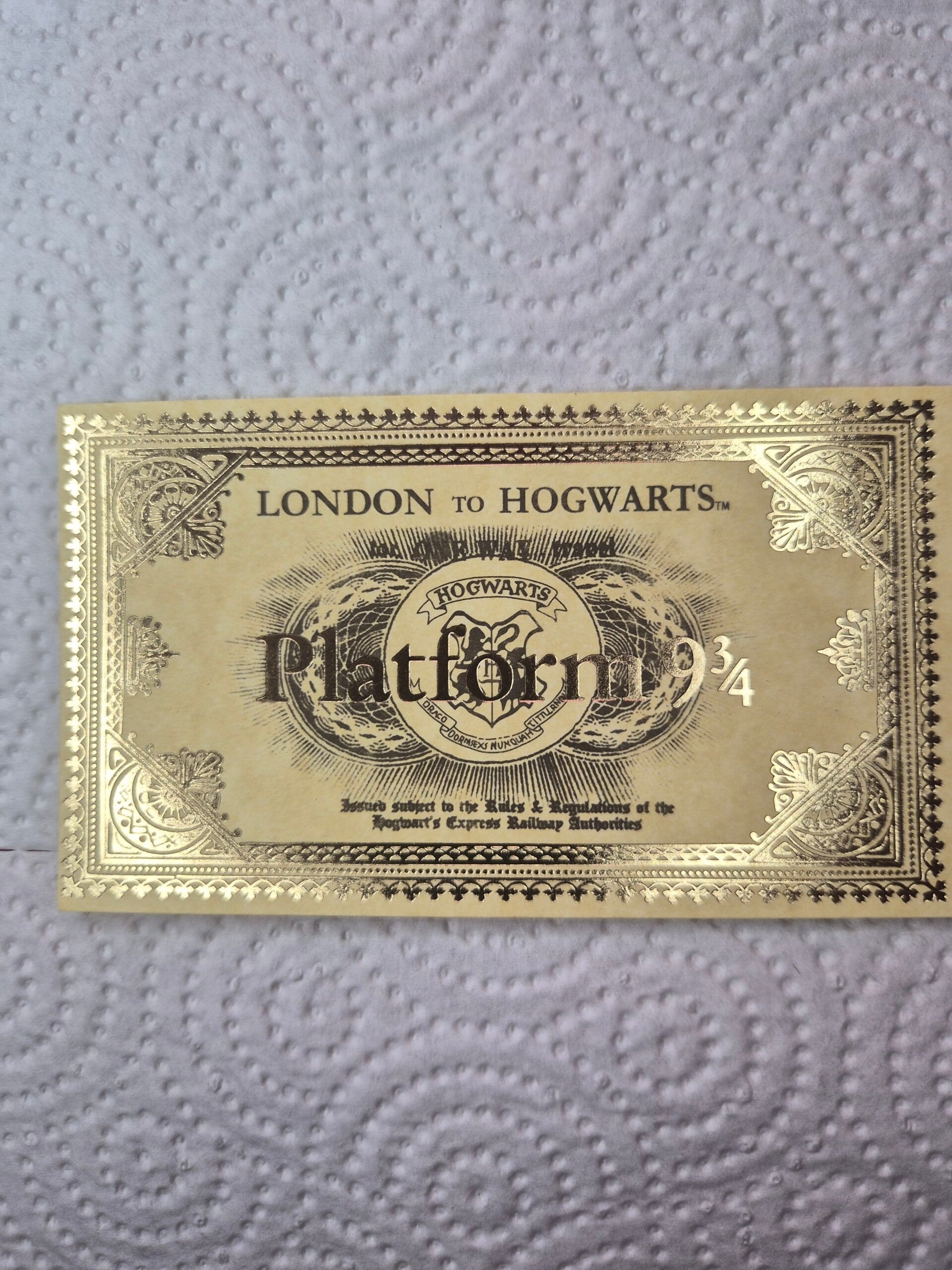 Billet commémoratif Harry Potter