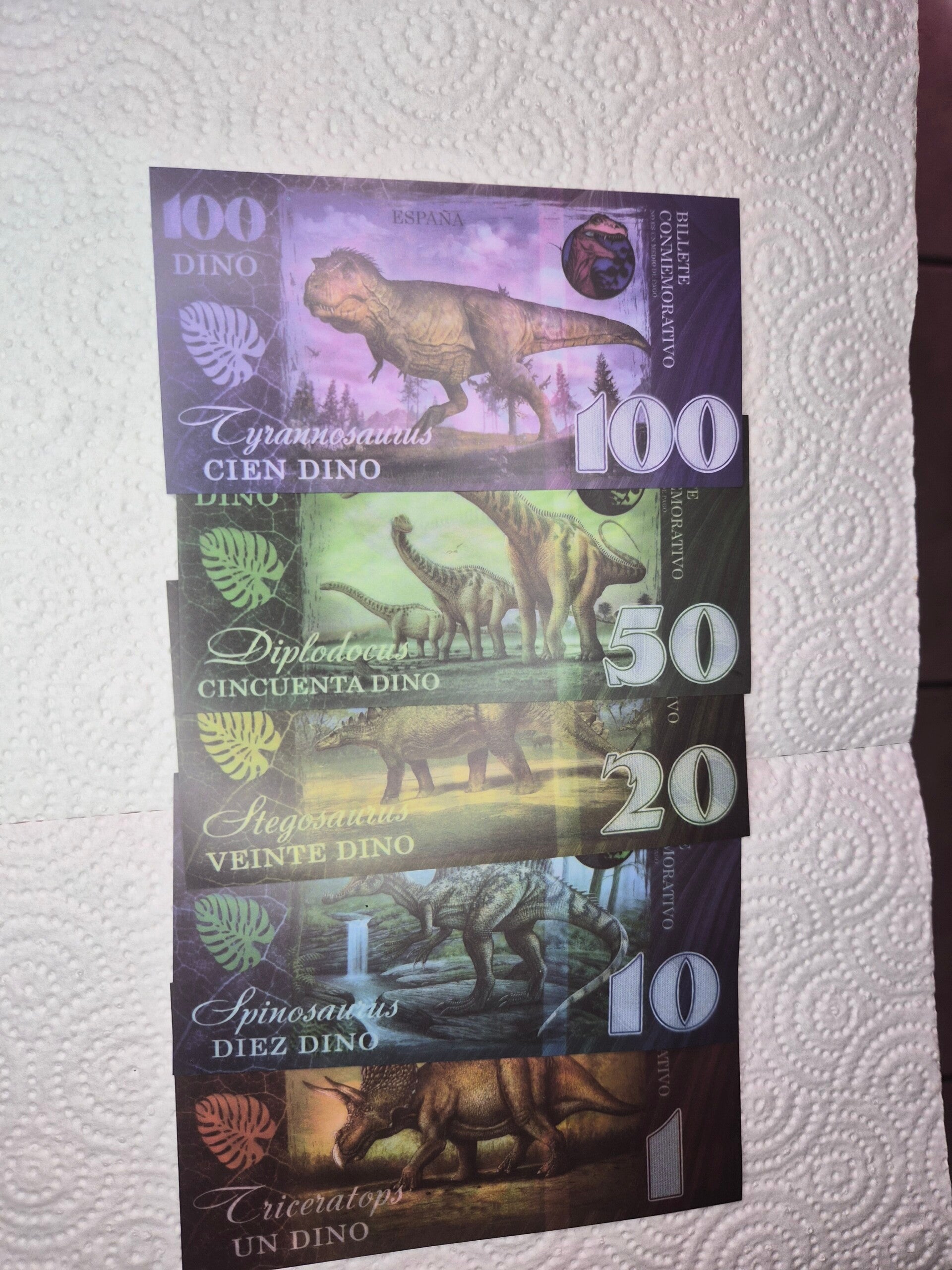 Lots de Billets commémoratifs Dinosaure