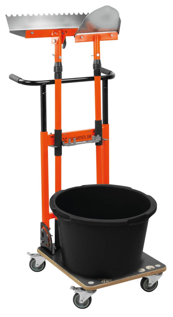 Diable chariot carreleur Complet ( bac, pelle, peigne, perche) CARELO Mondelin