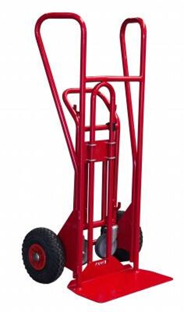 Diable 3 positions poignées fermées roues pneumatiques 350 kg