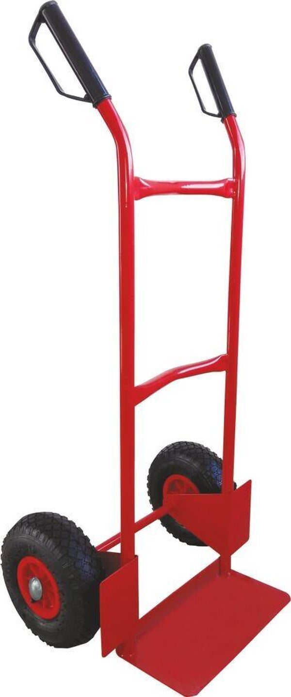 Diable de manutention avec plateau large 200kg roues gonflables