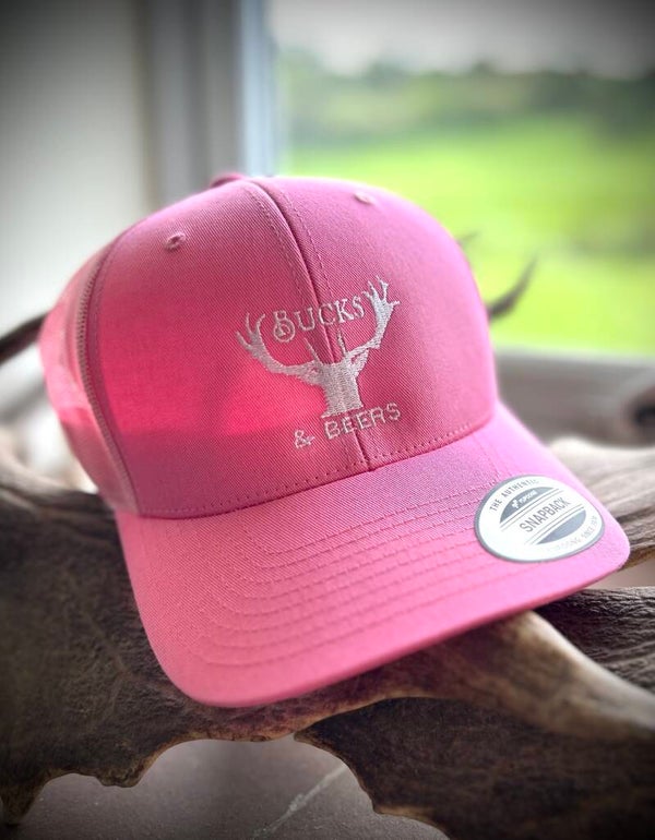 Bucks & Beers Trucker Hat Pink