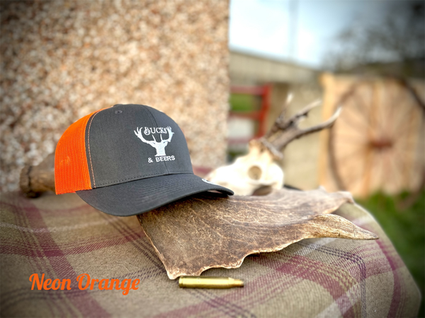Bucks & Beers Trucker Hat Grey/Orange