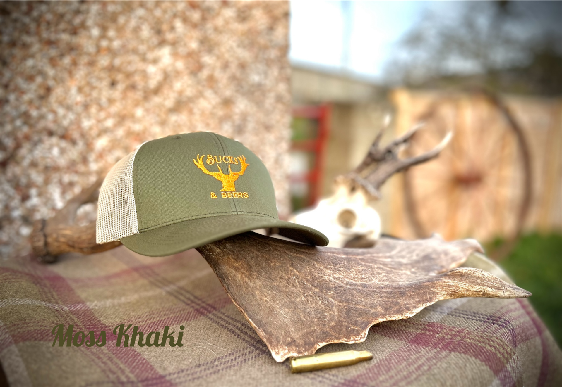 Bucks & Beers Trucker Hat Moss/Khaki