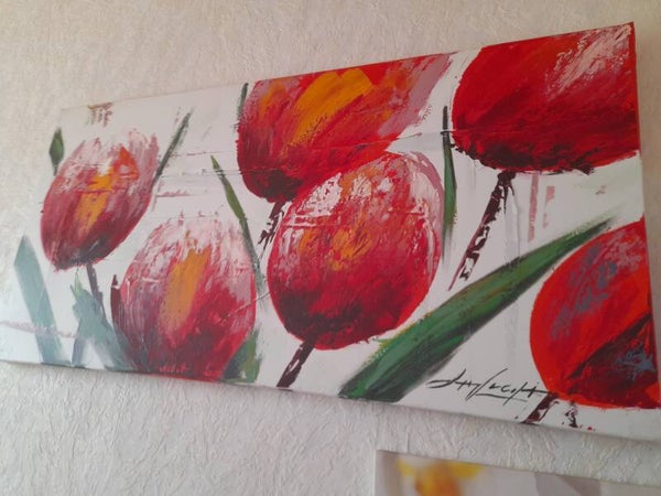 Canvas schilderij tulpen