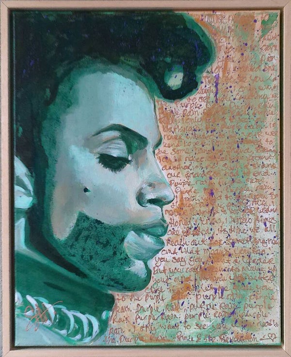 Schilderij 'purple rain'