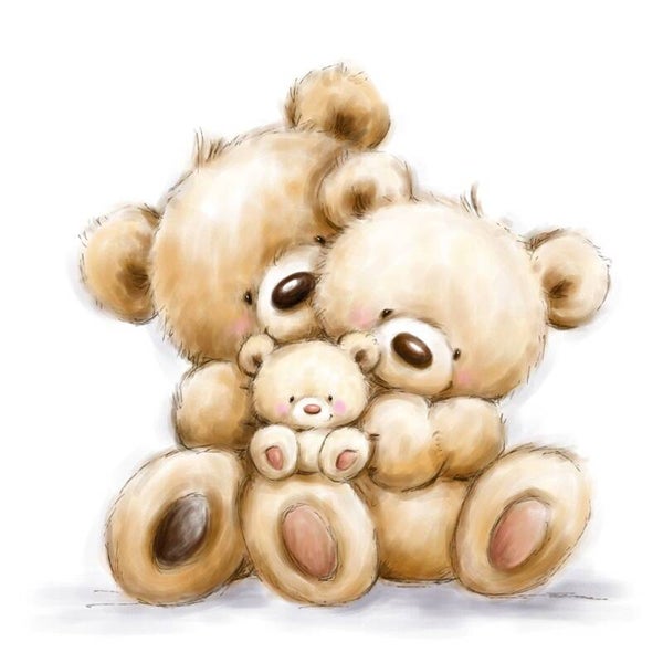 Teddy Family by Makiko