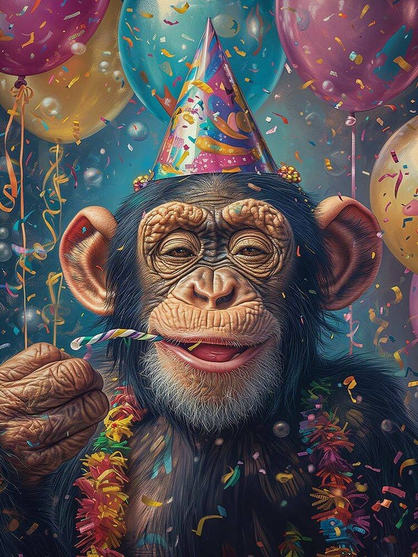 Birthday Chimp by Ray Heere