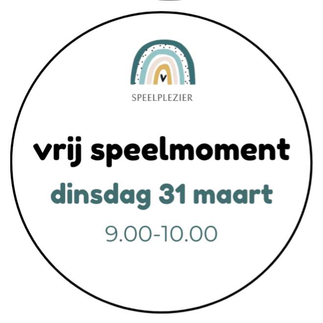 Vrij speelmoment | 31 maart 9.00-10.00h
