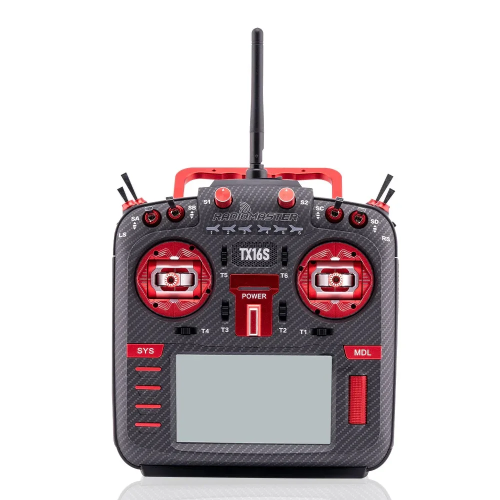 TX16S Mark II Max Radio Controller (M2 switchable M1) Elrs LBT AG01 Gimbal CARBON RED