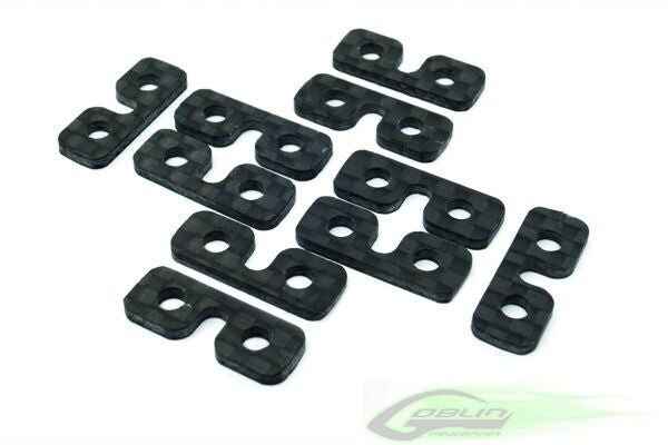 Carbon Fiber SERVO SPACER (10pcs) - Goblin 500/570/630/700/770 IL700 IL520