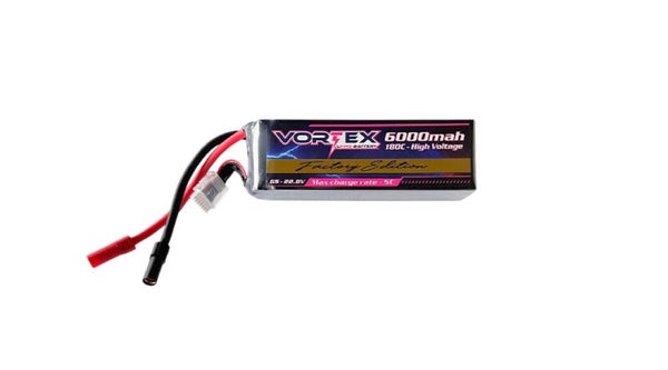 Vortex 6S 6000mah 180C HV Factory Edition - 550/600 and 700 ultralight helicopter size