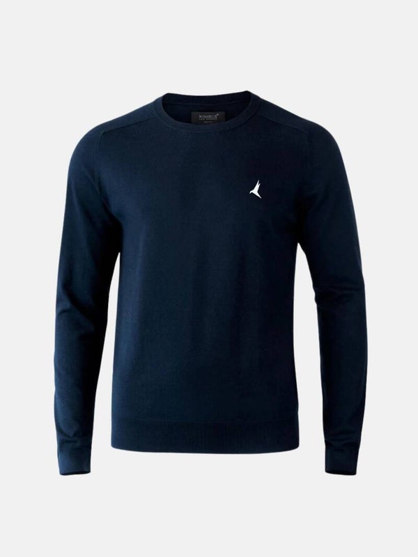 Rundhals-Pullover | navy